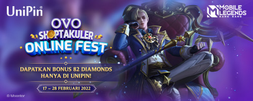 PROMO - Dapatkan Bonus 82 Diamonds MLBB di UniPin pakai OVO!